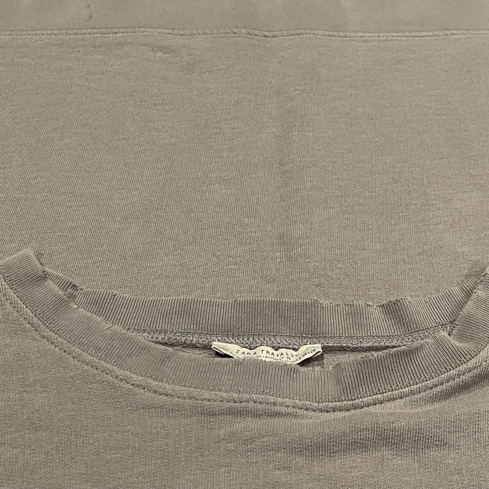 Zara Women’s Taupe Oversized Sweatshirt Size s - Picture 6 of 7